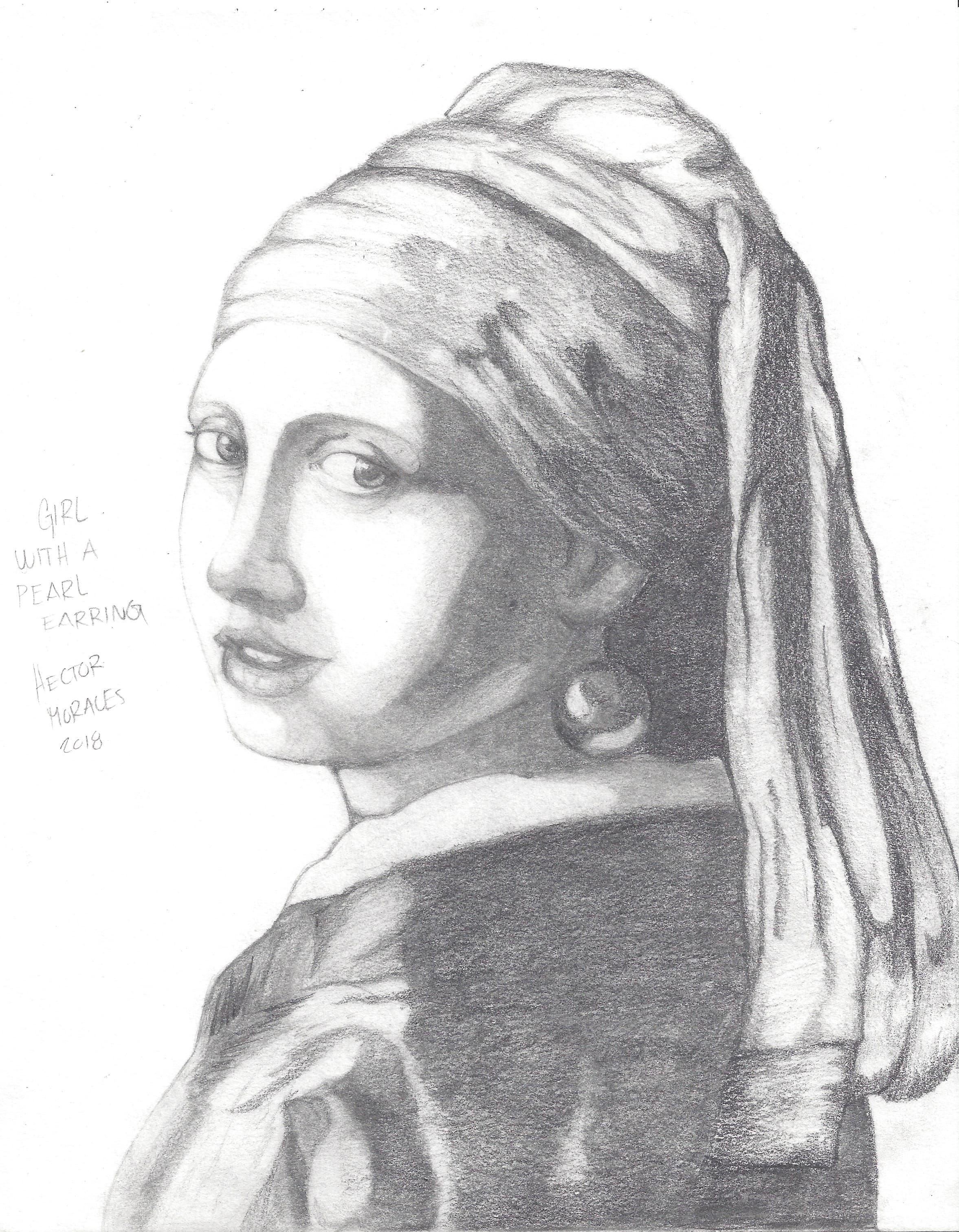 Girl with a Pearl Earring - Graphite