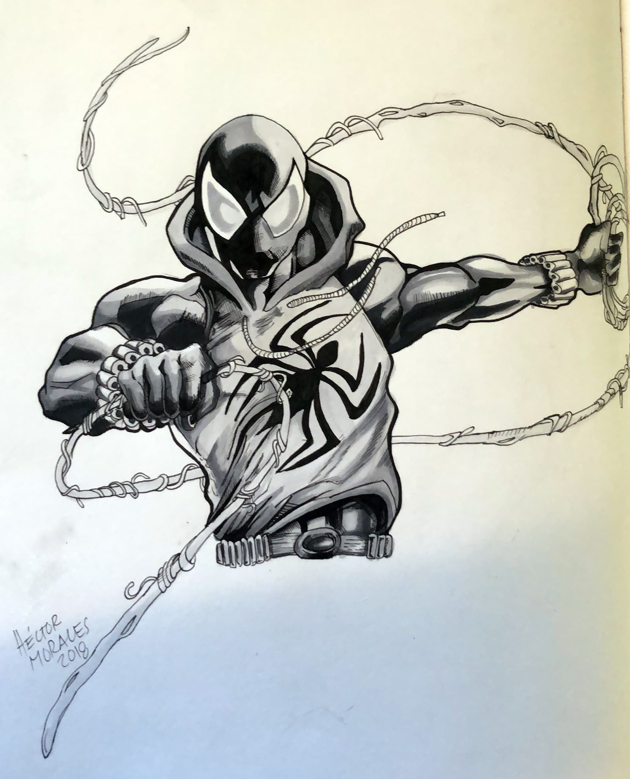 Scarlet Spider - Ink and Copics